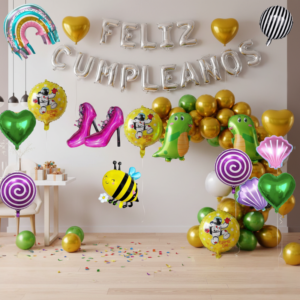 Globos metalizados para decoración de fiestas en Medellín