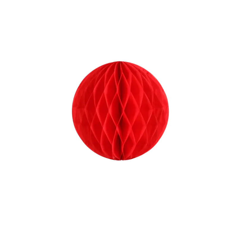 Decoración Bola De Papel Roja 10 cm