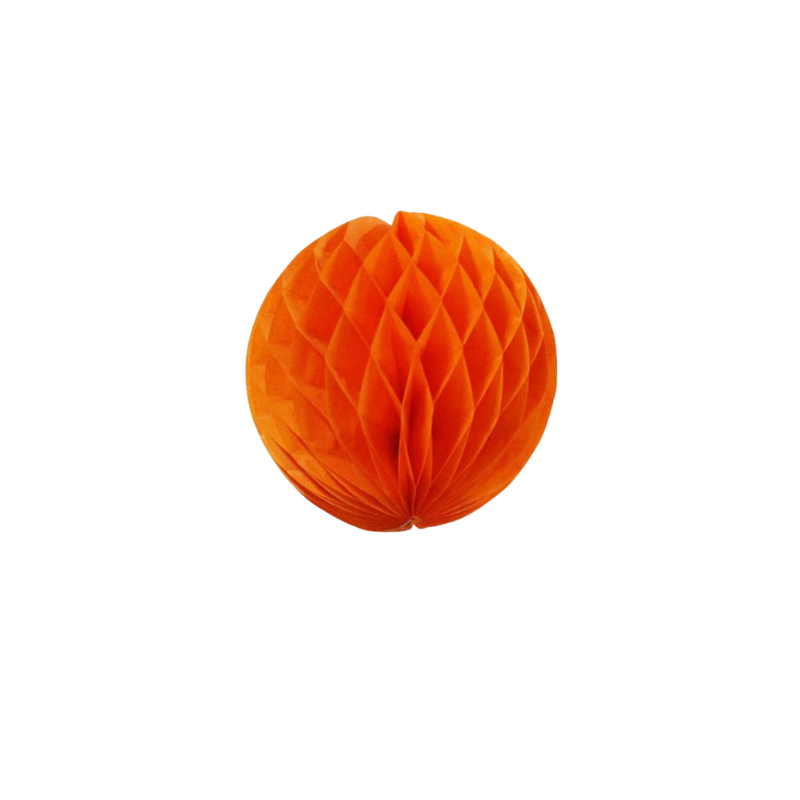 Decoración Bola De Papel Naranja 10 cm