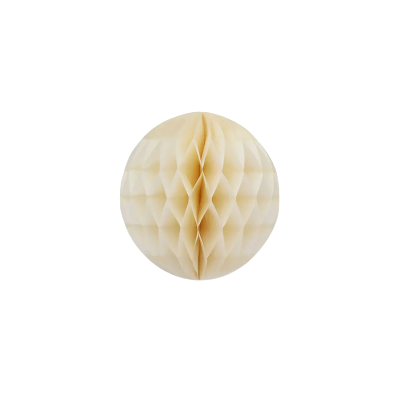 Decoración Bola De Papel Beige 10 cm