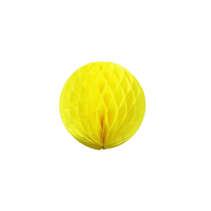 Decoración Bola De Papel Amarilla 10 cm
